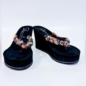 Skechers Platform Sandals with Colorful Twists